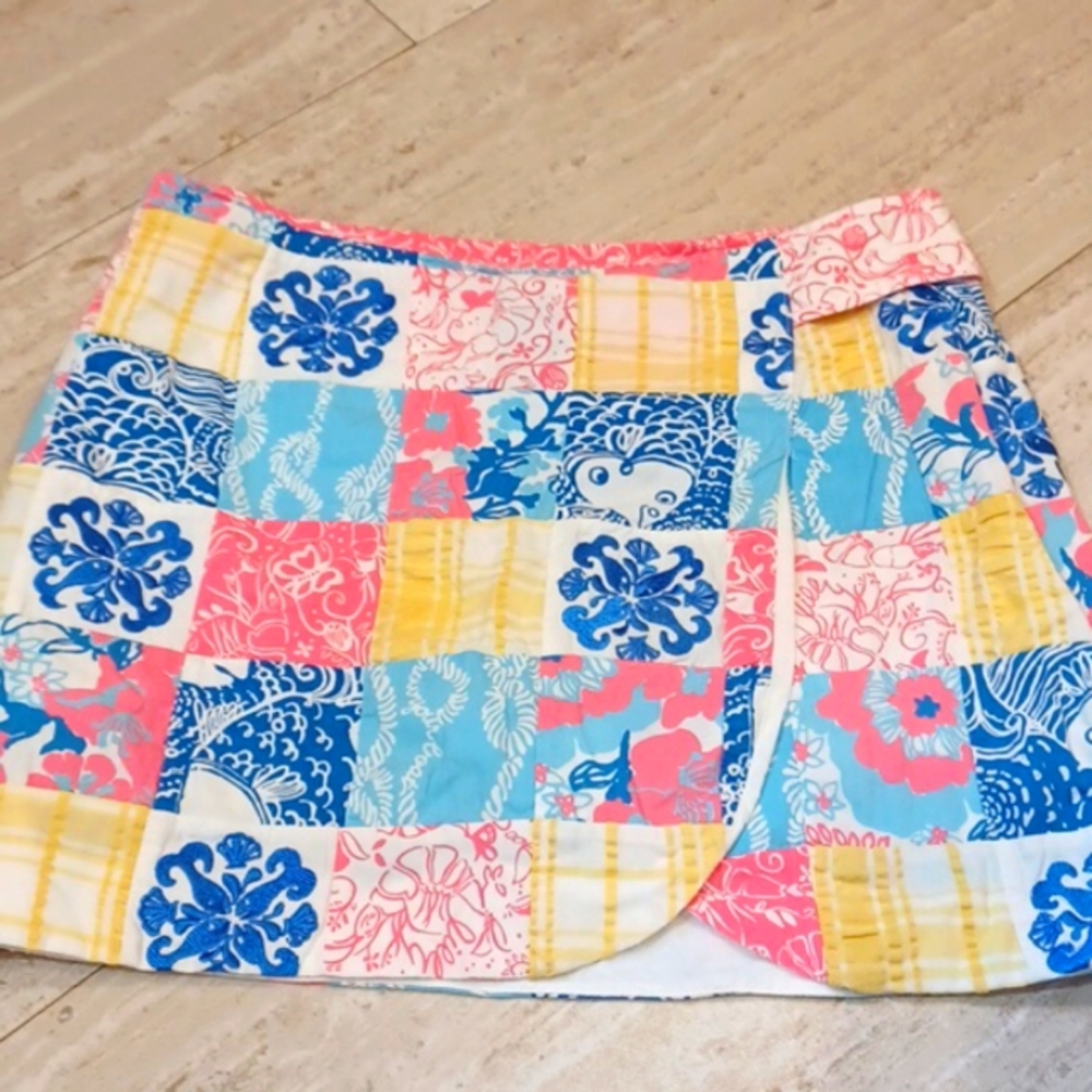 Lilly Pulitzer Sewn Patchwork Skort